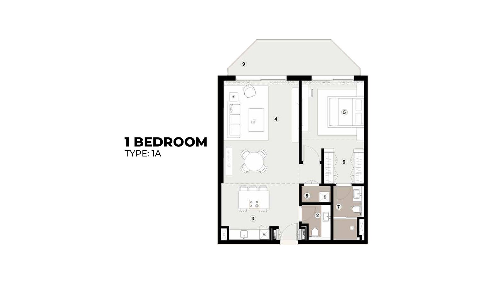 1 BR - 1A