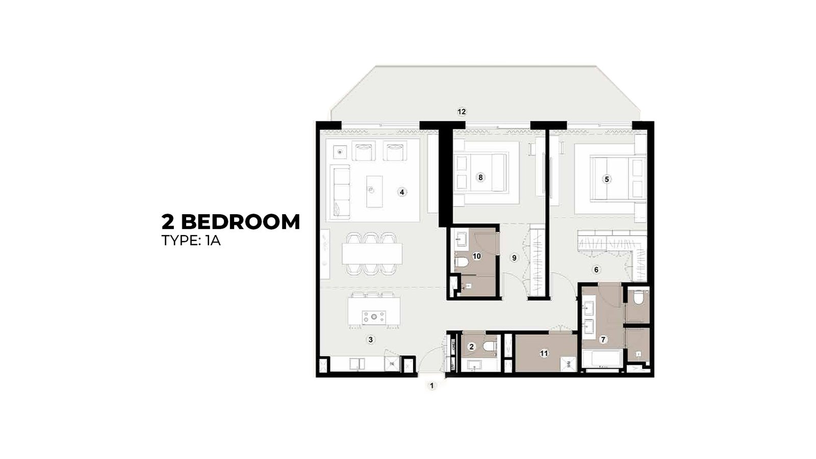 2 BR - 1A