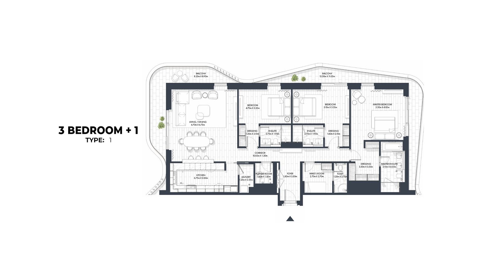 3 BR - Type 1